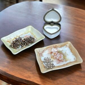 🌺Vintage W. Dughi Ring Dishes & Trinket Box